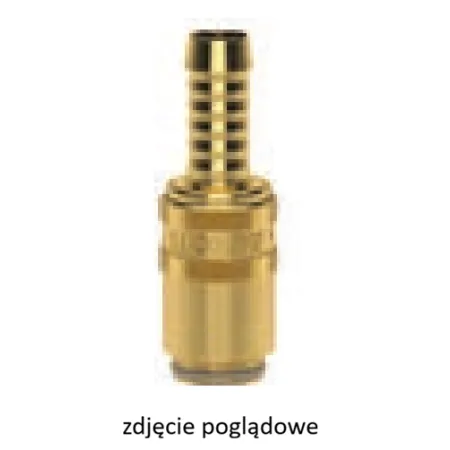 Szybkozłącze do form ESHM 6 TAB z zaworem, profil Europejski, do węża PUSH on